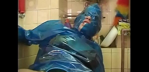  Violent fuck on a slave wrapped in plastic